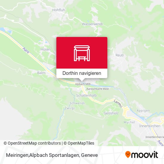 Meiringen,Alpbach Sportanlagen Karte