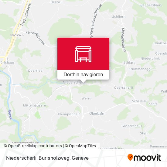 Niederscherli, Burisholzweg Karte