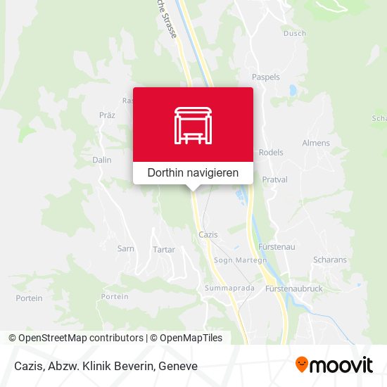 Cazis, Abzw. Klinik Beverin Karte