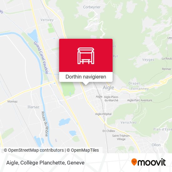 Aigle, Collège Planchette Karte
