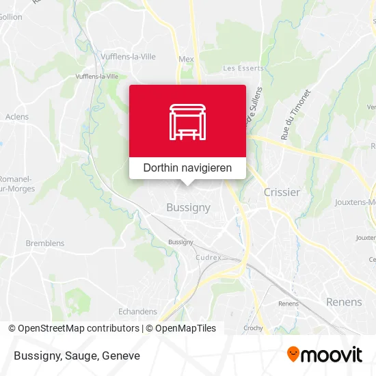 Bussigny, Sauge Karte