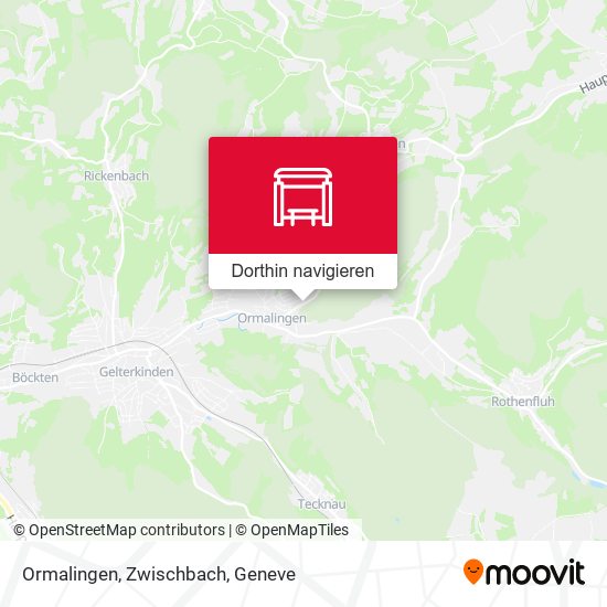 Ormalingen, Zwischbach Karte