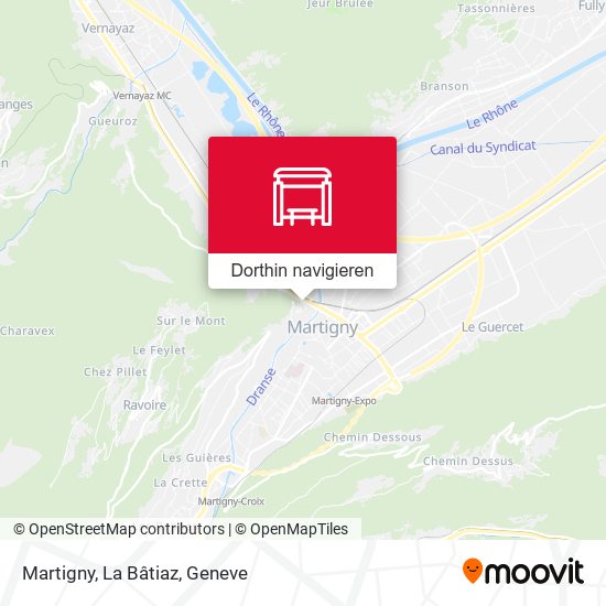 Martigny, La Bâtiaz Karte