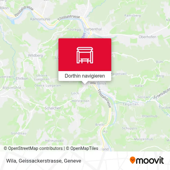 Wila, Geissackerstrasse Karte