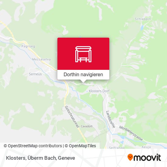 Klosters, Überm Bach Karte