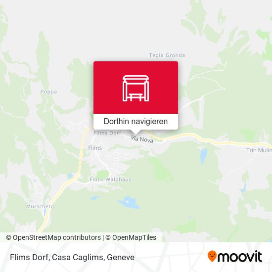 Flims Dorf, Casa Caglims Karte
