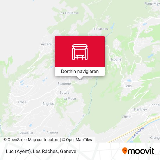Luc (Ayent), Les Râches Karte