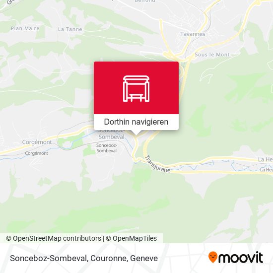 Sonceboz-Sombeval, Couronne Karte