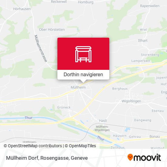 Müllheim Dorf, Rosengasse Karte