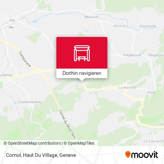 Cornol, Haut Du Village Karte