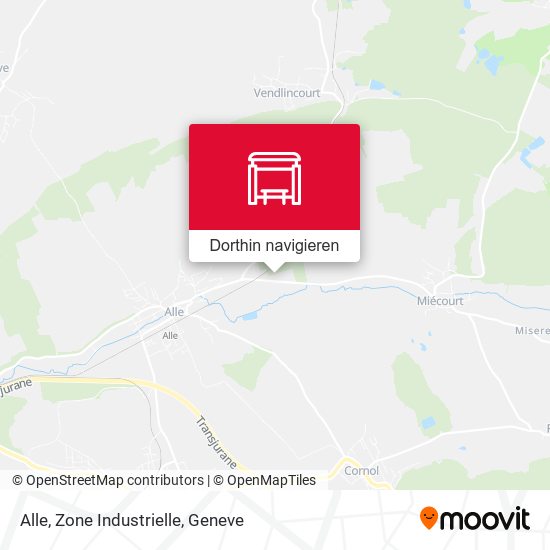 Alle, Zone Industrielle Karte
