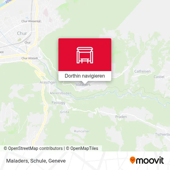 Maladers, Schule Karte