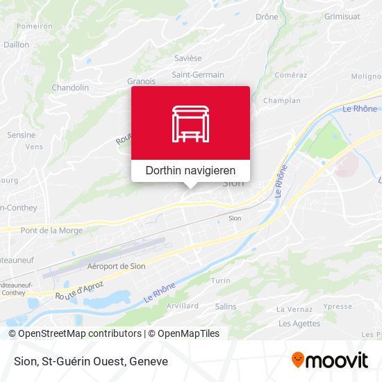 Sion, St-Guérin Ouest Karte