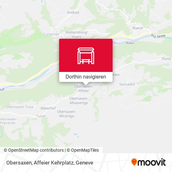 Obersaxen, Affeier Kehrplatz Karte