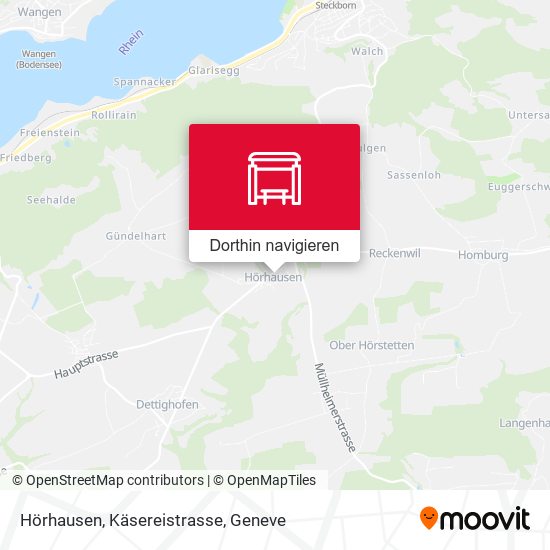 Hörhausen, Käsereistrasse Karte