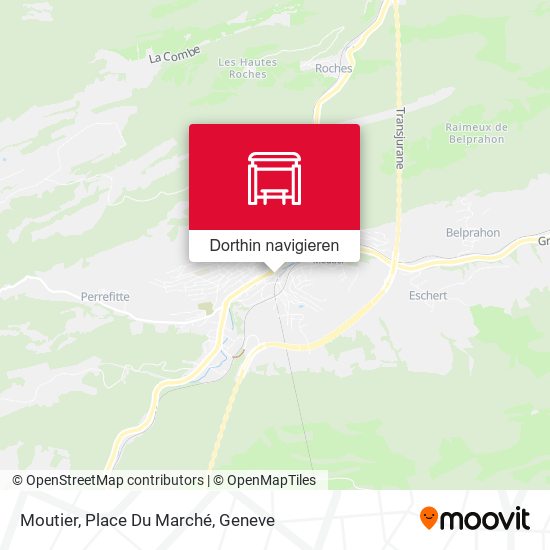 Moutier, Place Du Marché Karte
