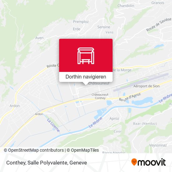 Conthey, Salle Polyvalente Karte