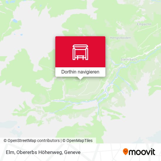 Elm, Obererbs Höhenweg Karte