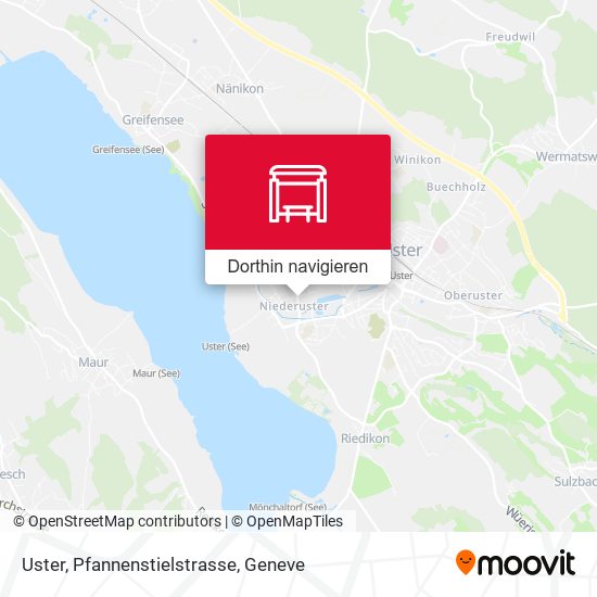 Uster, Pfannenstielstrasse Karte