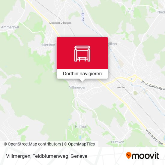 Villmergen, Feldblumenweg Karte