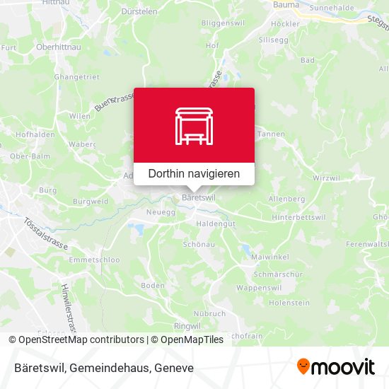 Bäretswil, Gemeindehaus Karte