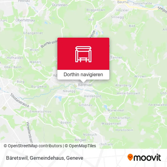 Bäretswil, Gemeindehaus Karte