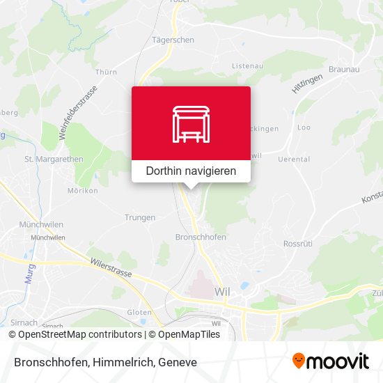Bronschhofen, Himmelrich Karte