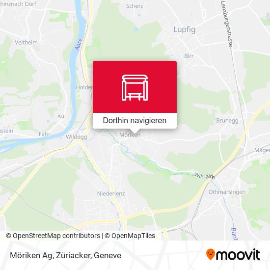 Möriken Ag, Züriacker Karte