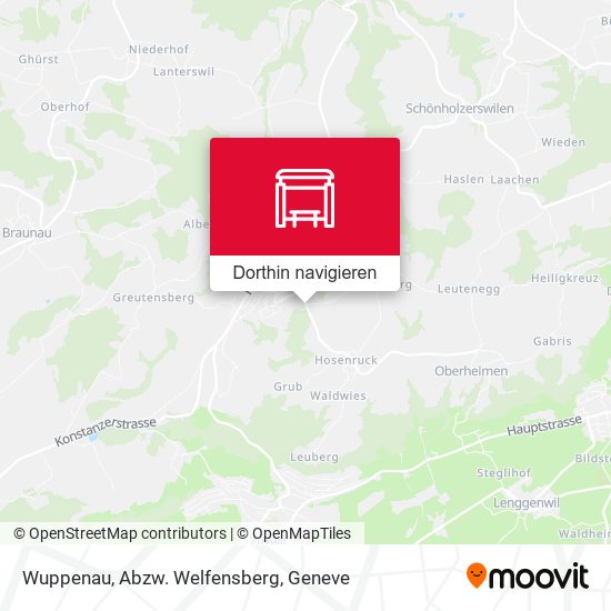 Wuppenau, Abzw. Welfensberg Karte