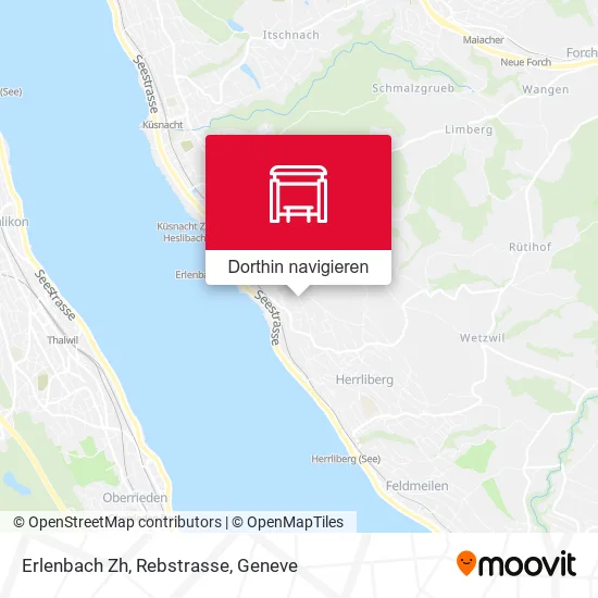 Erlenbach Zh, Rebstrasse Karte