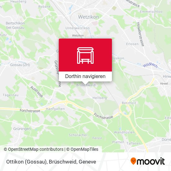 Ottikon (Gossau), Brüschweid Karte