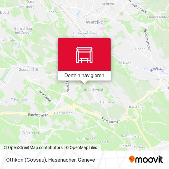 Ottikon (Gossau), Hasenacher Karte