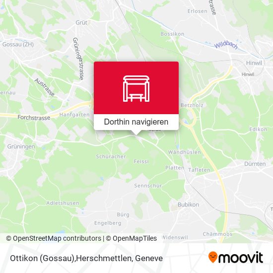 Ottikon (Gossau),Herschmettlen Karte