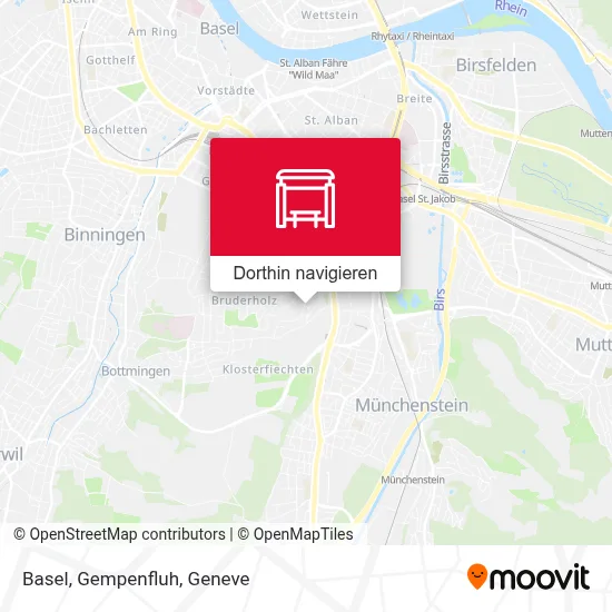 Basel, Gempenfluh Karte