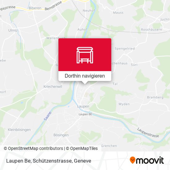 Laupen Be, Schützenstrasse Karte
