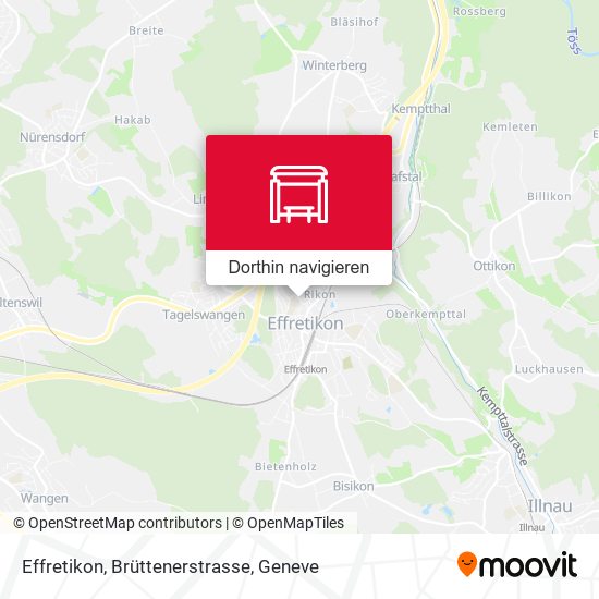 Effretikon, Brüttenerstrasse Karte