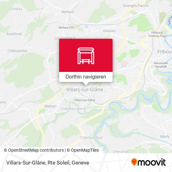 Villars-Sur-Glâne, Rte Soleil Karte