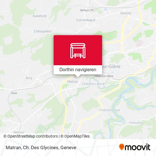 Matran, Ch. Des Glycines Karte