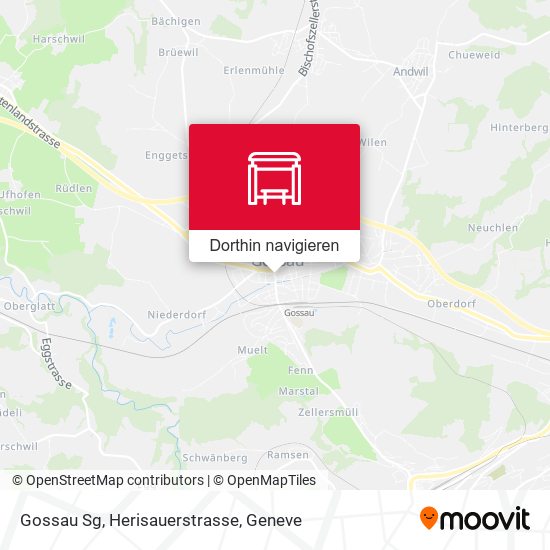 Gossau Sg, Herisauerstrasse Karte