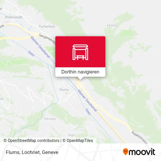 Flums, Lochriet Karte