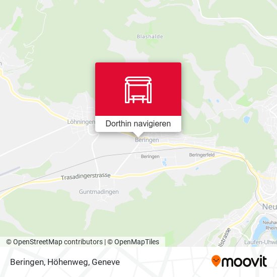 Beringen, Höhenweg Karte