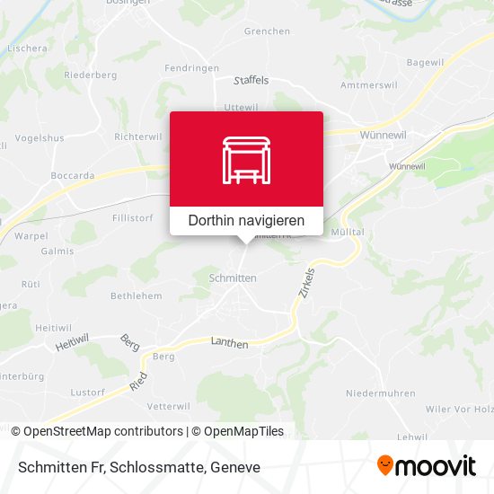 Schmitten Fr, Schlossmatte Karte