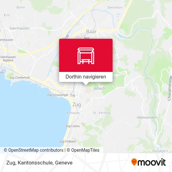 Zug, Kantonsschule Karte