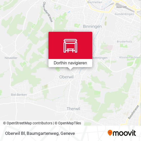 Oberwil Bl, Baumgartenweg Karte