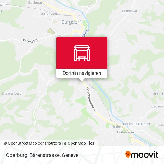 Oberburg, Bärenstrasse Karte