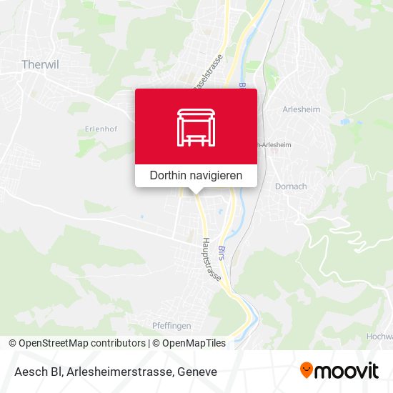 Aesch Bl, Arlesheimerstrasse Karte