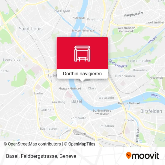 Basel, Feldbergstrasse Karte