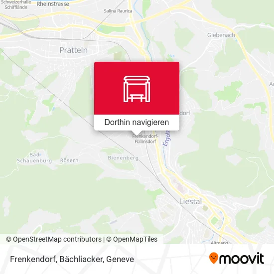 Frenkendorf, Bächliacker Karte