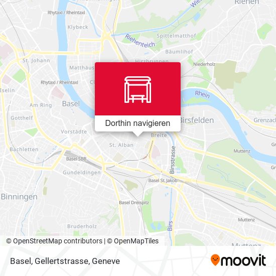 Basel, Gellertstrasse Karte