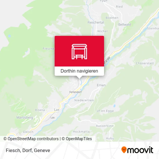 Fiesch, Dorf Karte